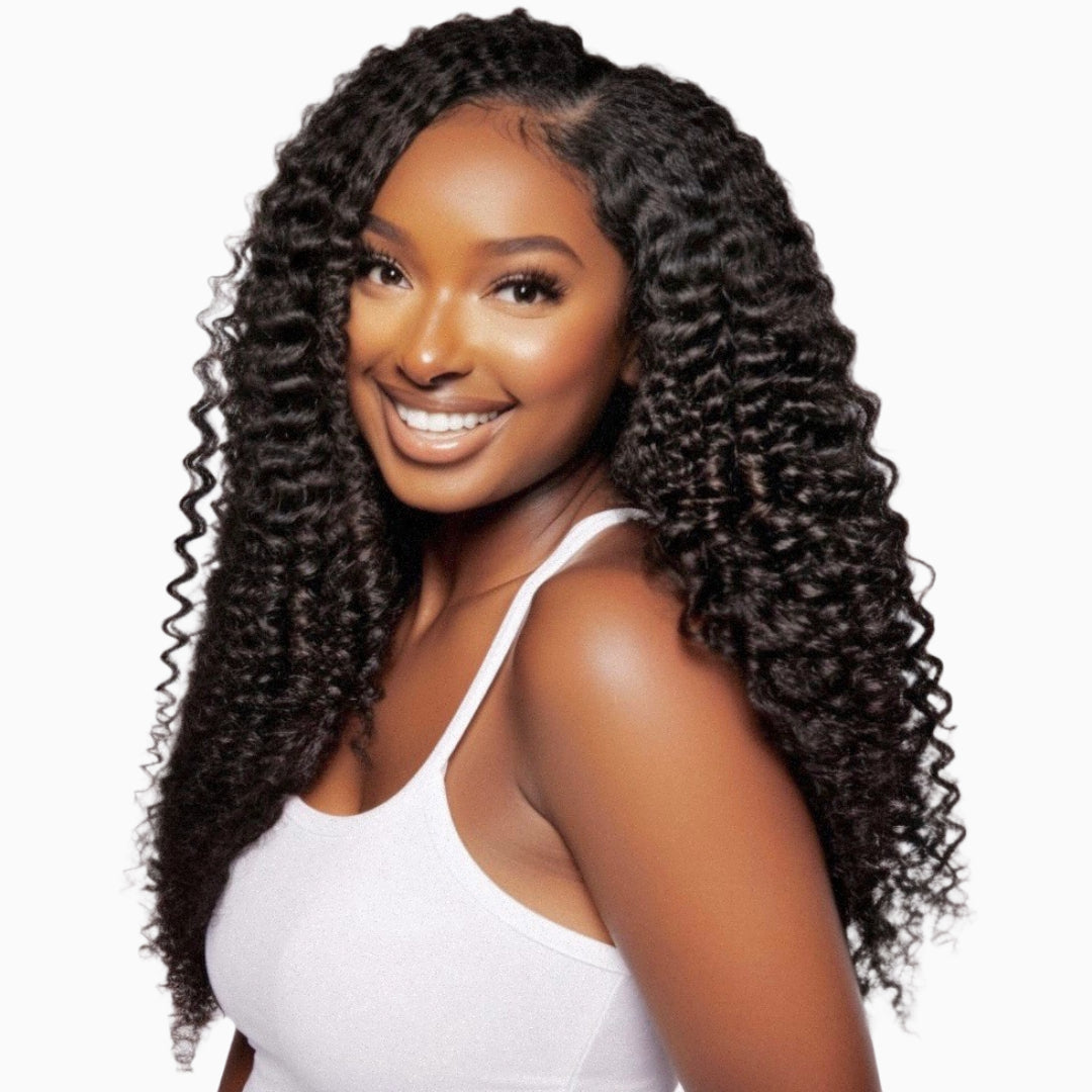 Kayla 3C Burmese Loose Kinky Curly -  InVisiRoot® Clip-ins (AKA TrueRoot™ Clip-ins)
