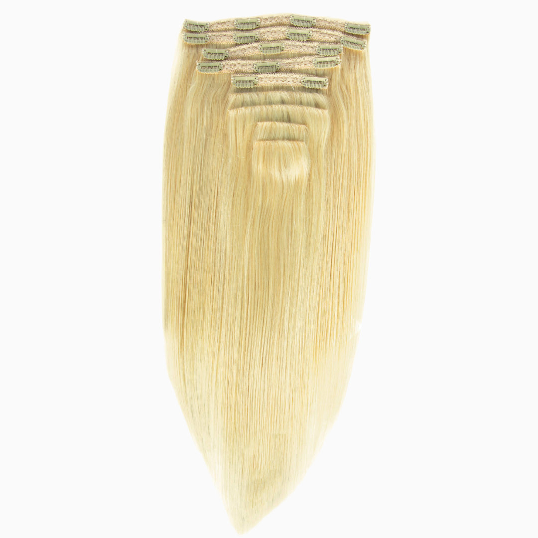 Blonde Cambodian Silky Straight - InVisiRoot® Clip-ins (AKA TrueRoot™ Clip-ins)