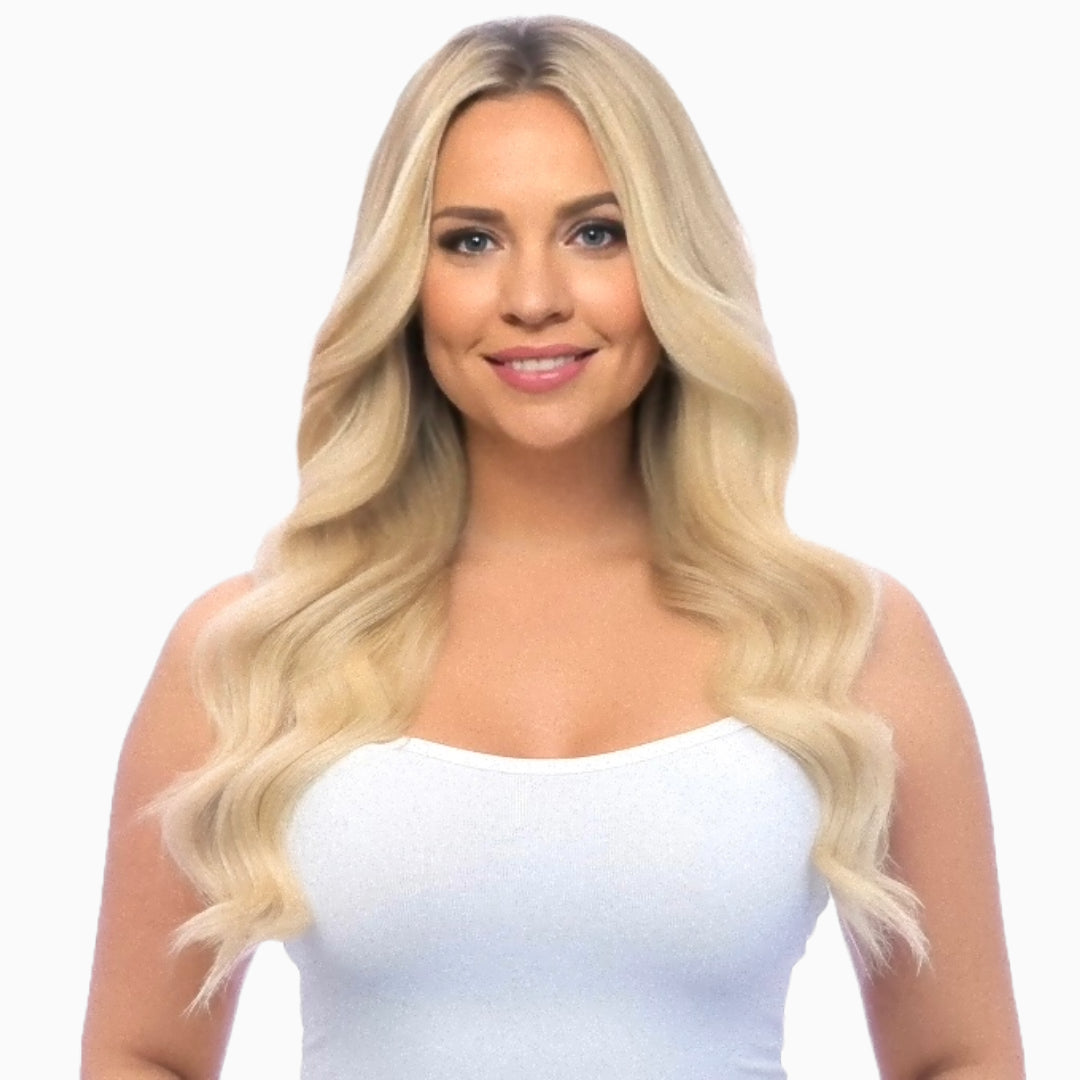 Cassie - Blonde Cambodian Body Wavy - InVisiRoot® Clip-ins (AKA TrueRoot™ Clip-ins)