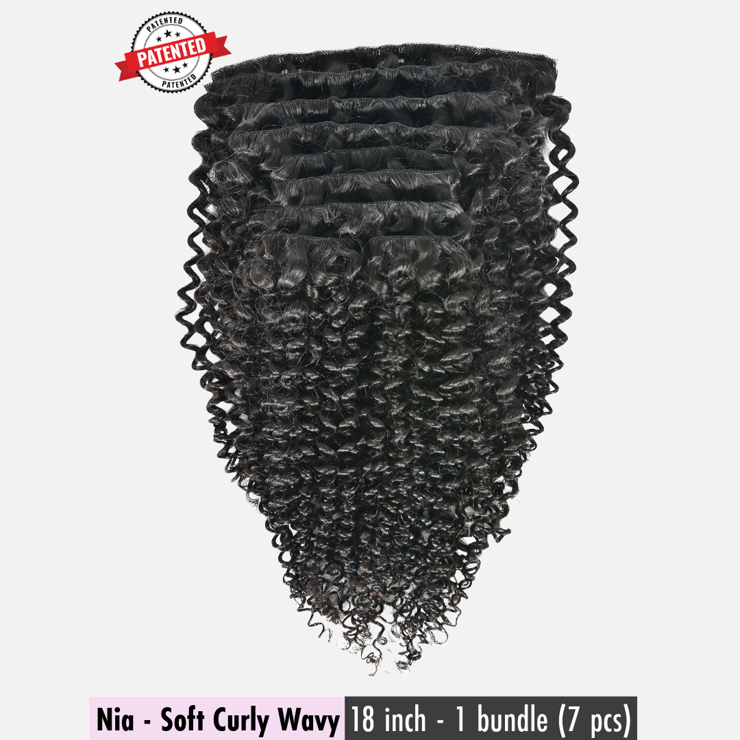 Nia (Loose Curly) - Virgin Burmese Hair - InVisiRoot® Clip-ins (AKA TrueRoot™ Clip-ins)