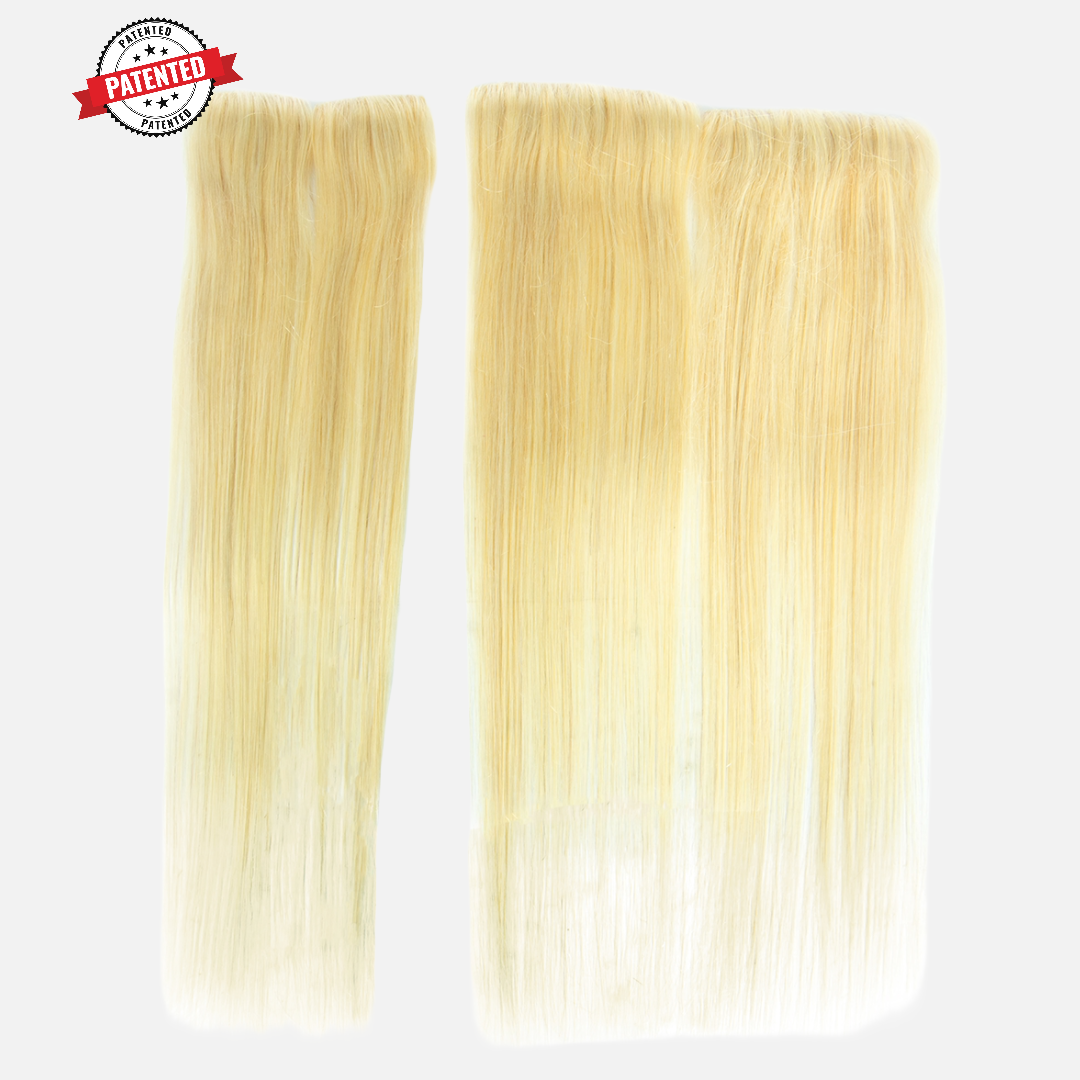 Blonde Cambodian Silky Straight - InVisiRoot® Crown Pieces