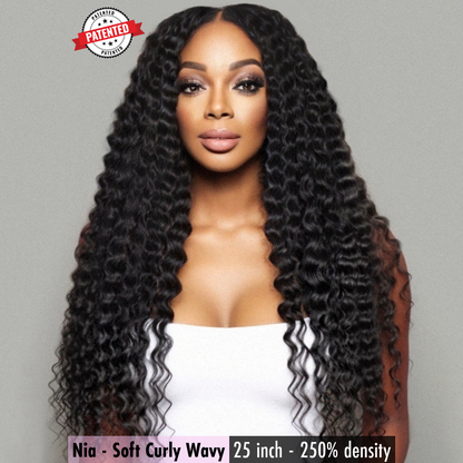 Nia (Loose Curly) - Virgin Burmese Hair - InVisiRoot® Thin-Part™️Wig