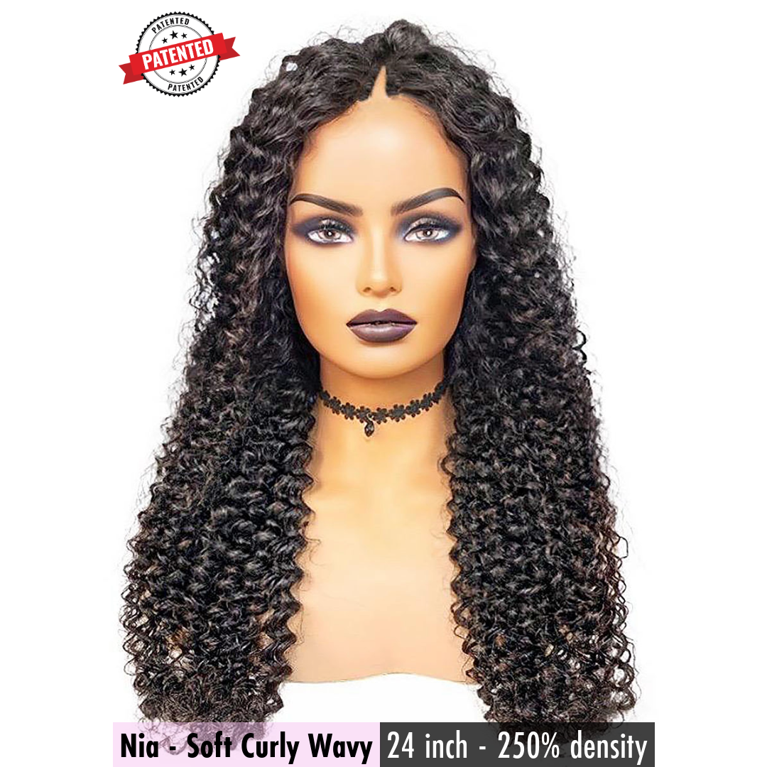 Nia (Loose Curly) - Virgin Burmese Hair - InVisiRoot® Thin-Part™️Wig
