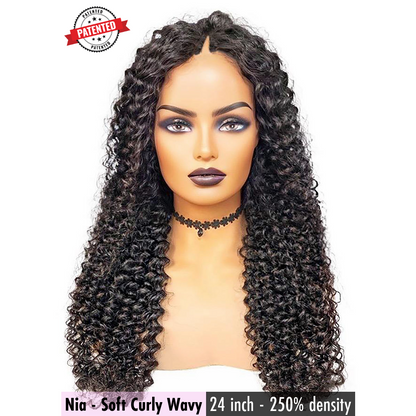 Nia (Loose Curly) - Virgin Burmese Hair - InVisiRoot® Thin-Part™️Wig