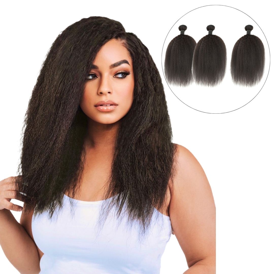 3 Weft Bundle: Jada Cambodian Kinky Straight - Traditional Weft Bundles