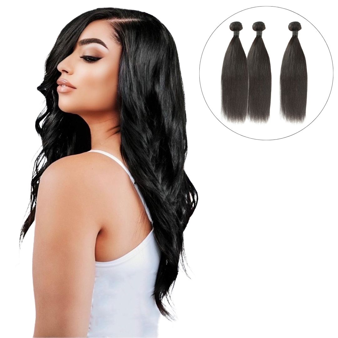3 Weft Bundle: Jazzmine Cambodian Silky Straight - Traditional Weft Bundles