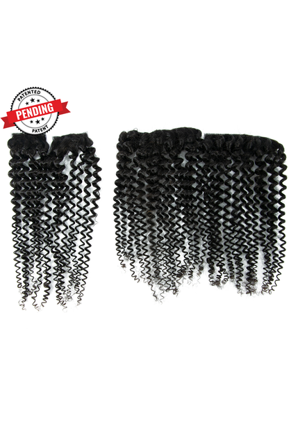 Nicole Burmese 4a Kinky Curly - InVisiRoot® Crown Pieces